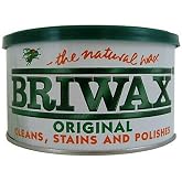 Briwax Furniture Wax for Wood, Cleans, Stains, and Polishes, Multi-Purpose, Tudor Brown