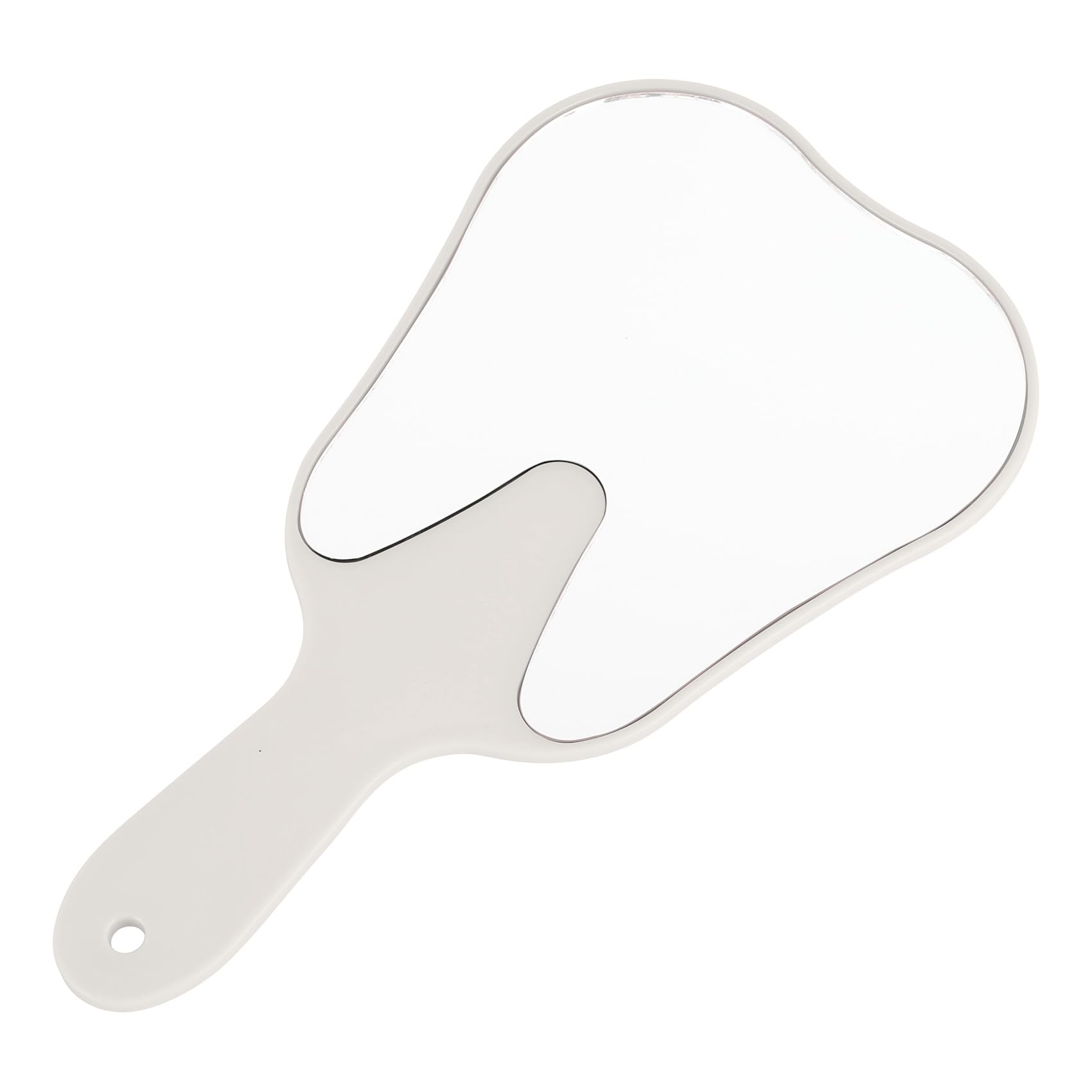 Photo 1 of Annhua Handheld Mirrors with Handle Small Face Mirror, Tooth Shaped Hand Mirror Makeup, Used for Dentist Office, Clinic, Bathroom, Barber and Salon - White
