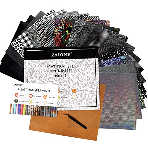 10 Sheets 12x12 HTV Heat Transfer Vinyl - Permanent Professional Quality For T-Shirts