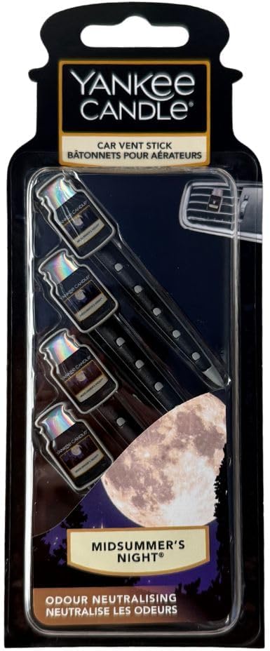 Yankee Candle Vent Sticks Car Air Fresheners Midsummer's Night 4 Count