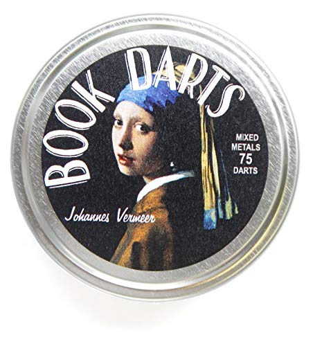 ブックダーツ ブックマーク 75個入り マルチカラー 缶入り フェルメール 021568