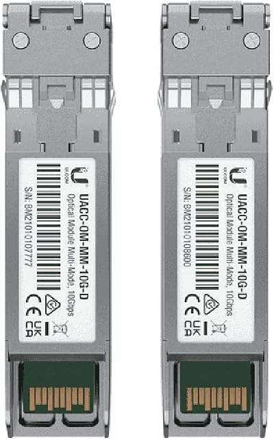 Ubiquiti UACC-OM-MM-10G-D-2 SFP+ 10Gbps Multi-Mode LC Transceiver 2 Pack