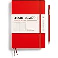 LEUCHTTURM1917 - Notebook Hardcover Medium A5-251 Numbered Pages for Writing and Journaling (Red, Dotted)