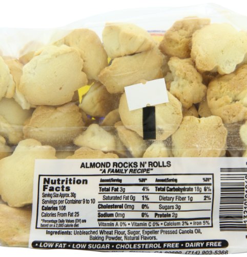 ST AMOUR ROCKS N ROLLS FRENCH MUNCHING COOKIES, ALMOND, 10 OUNCE
