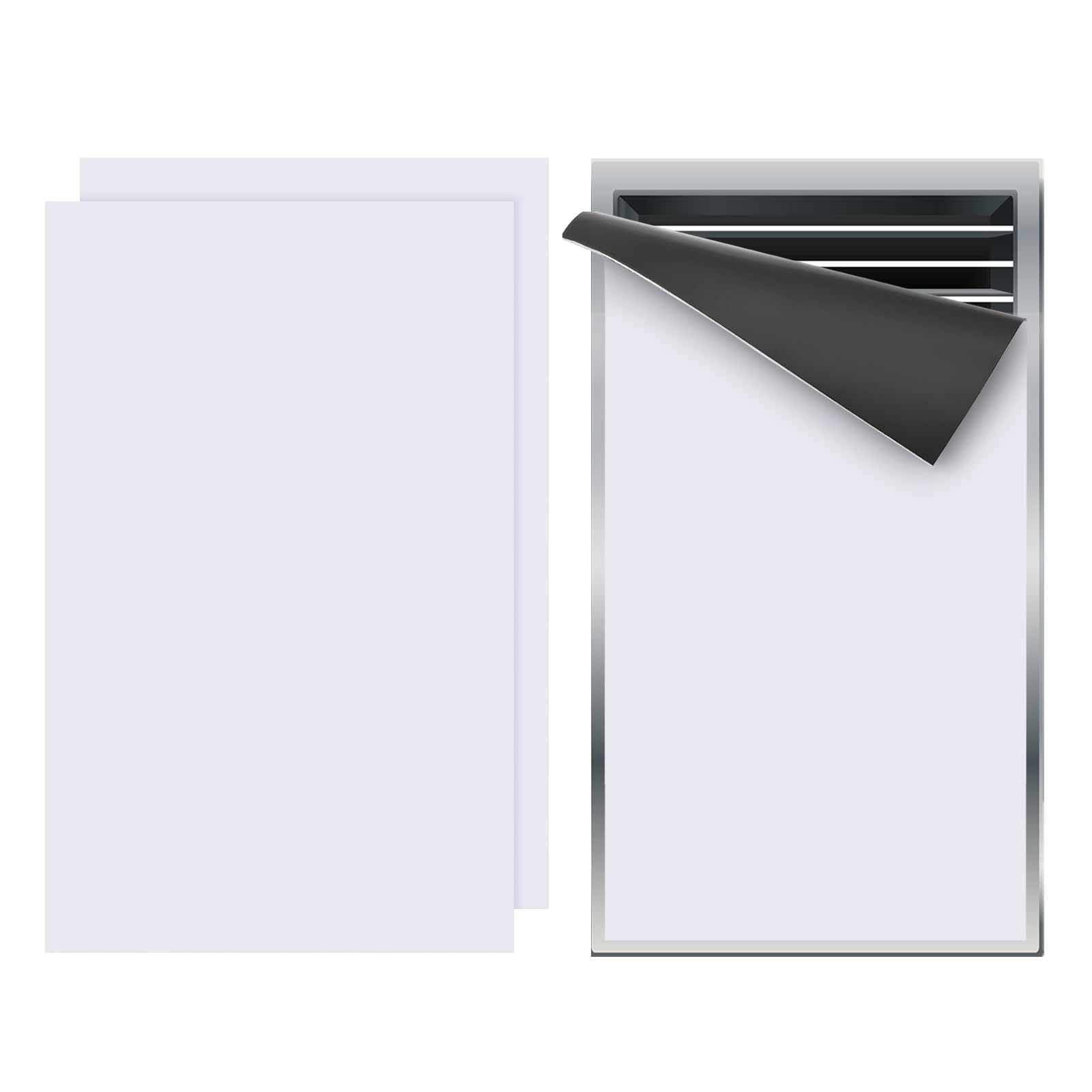 PATIKIL 12"x7.5" Magnetic Vent Cover, 2 Pack Floor Wall Air Registers Cover High Strength Magnetic Vent Blocker for Home RV HVAC Fireplace Furnace, White