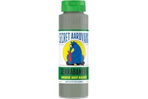 Secret Aardvark Serrabanero Hot Sauce - Serrano & Green Habanero Hot Sauce, Green Spicy Sauce, Non-GMO, Low Carb, Low Sugar Marinade - 8 fl oz 1 Pack