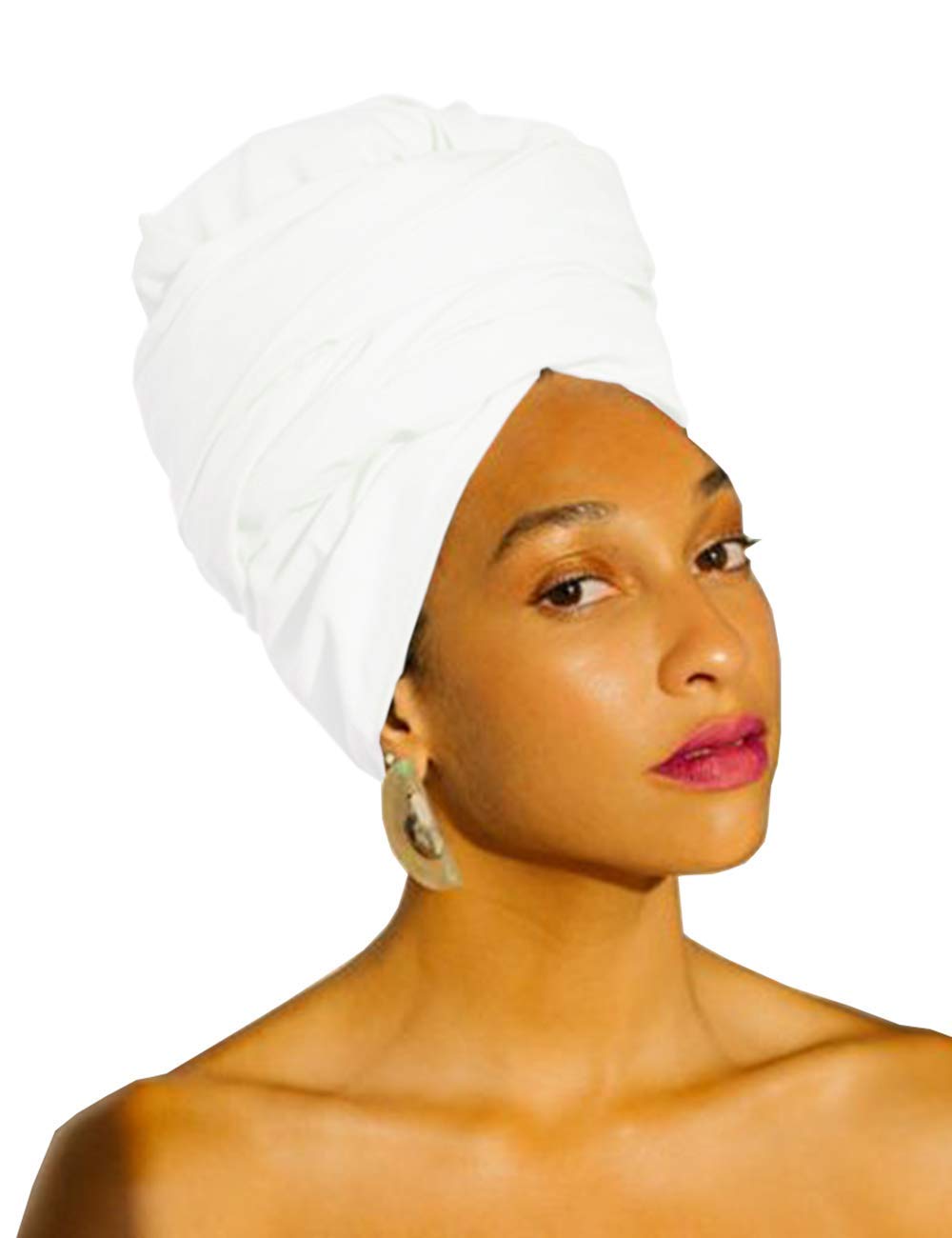 DRESHOW Hair Wrap for Black Women with Natural Hair Large Stretch Soft Edge Scarves for Braids Dreadlocks — image 1