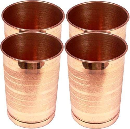 Photo 1 of ***HEAVILY USED***
Mrigakshi Pure Copper Glass for Drinking Water | Tumbler Set Of 4| Copper Cup Set for Ayurveda Health Benefits (11.8 Oz approx)