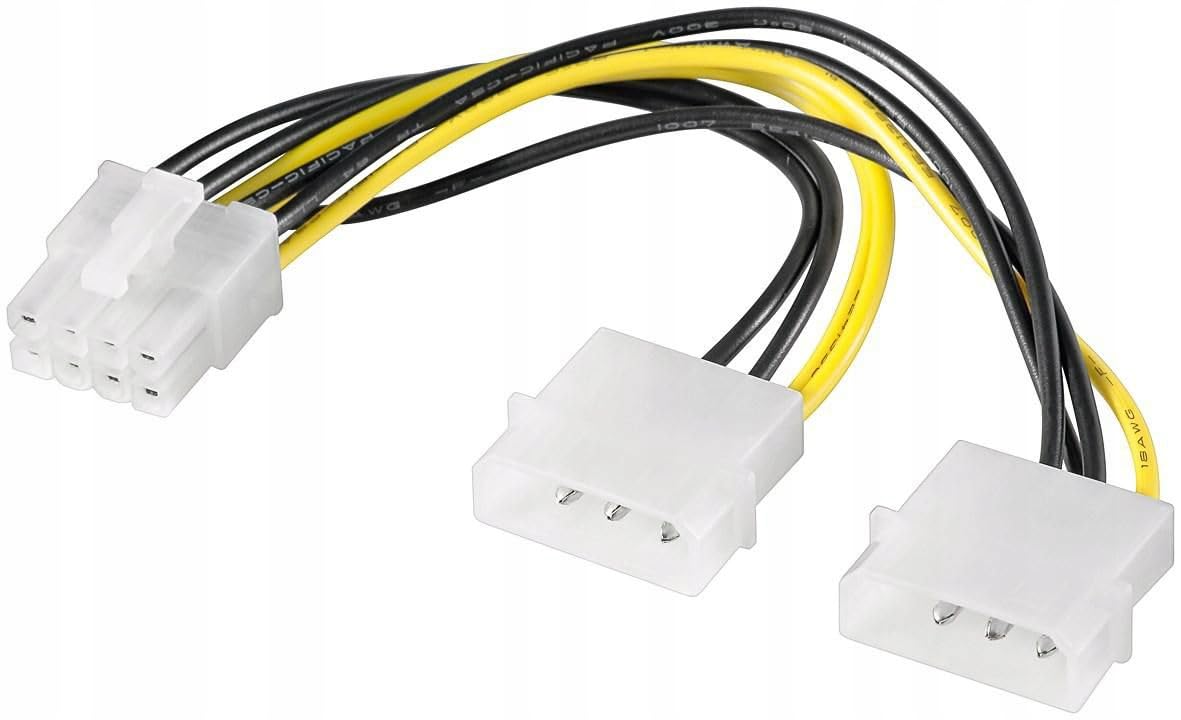 MicroConnect PI02015 Internal Power Cable – Power Cable (Black, White, Black, White, Yellow (Yellow)