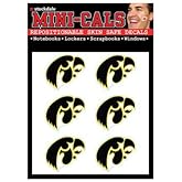 NCAA Iowa Hawkeyes Face Tattoos, Team Colors, One Size