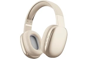 Gabba Goods Wireless Over Ear Bluetooth Headphones with Microphone - Wireless Headset -Noise Reduction - Bluetooth, Wired,Built in Micro SD for Travel, Home, Work TV,PC,Gaming,Cellphone (Beige)