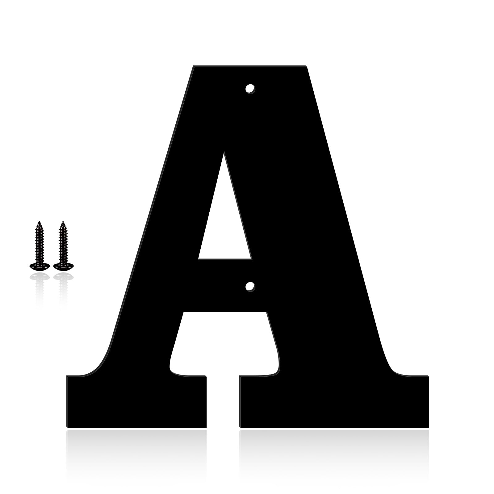 Photo 1 of 3" 4" 5" 6" 8" Metal Modern House Numbers, House Address Letters and Numbers for Outside Signs - Metal Letters Door Numbers Signage Street Address Plaque for Garden Door Mailbox Decor, Letter A