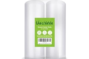VacYaYa 2 Pack 11x50 (Total 100 feet) Vacuum Sealer Bags Rolls with BPA Free and Heavy Duty,Commercial Grade Vaccume Seal Bags Rolls Work with Any Types Vacuum Sealer