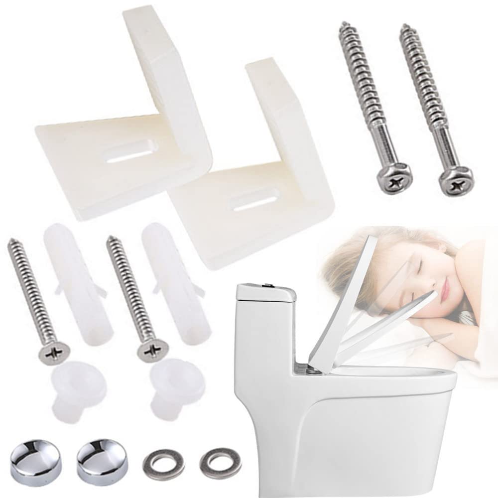 Floor Toilet Pan Fixing Kit - L Shape Toilet Bidet Fixing Bolts, Bathroom Repair Fixings - Bracket and Screws