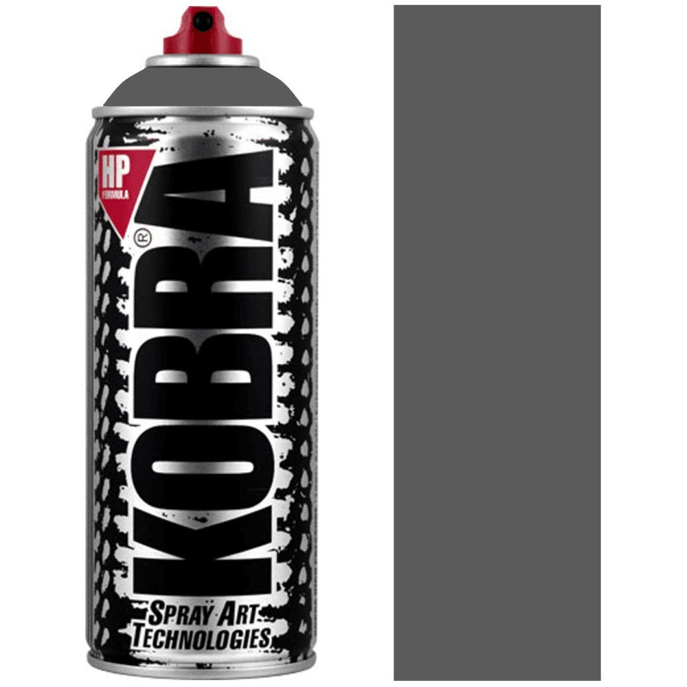 Kobra HP High Pressure Spray Paint 400ml Can – Professional Grade 100% Acrylic Formula with Matte Finish for Graffiti, Street Art, Crafts & Multi-Surface Use (3050 Binary)