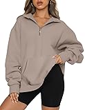 Trendy Queen Womens Zip Up Hoodies Oversized