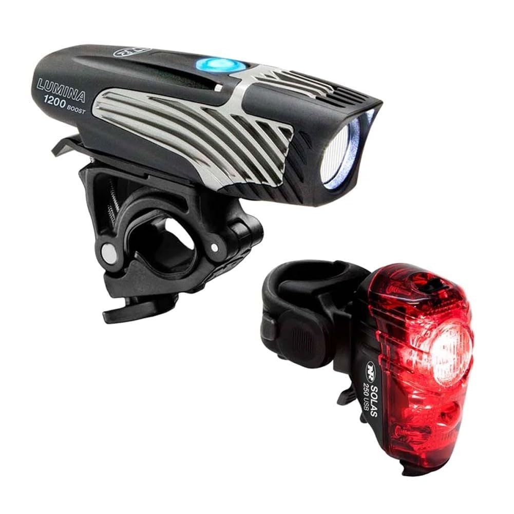 NITERIDER Unisex Adult Lumina 1200 Boost/Solas 250 Combo Light Set - Black, One Size