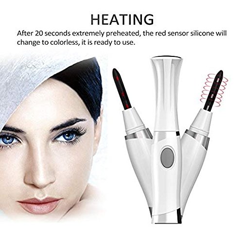 Heated Eyelash Curler with Comb Design Rechargeable, Electric Eyelash