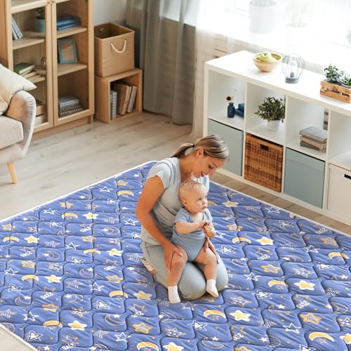 Premium Foam Baby Play Mat 79" X 71", Extra Large Activity Playmats for