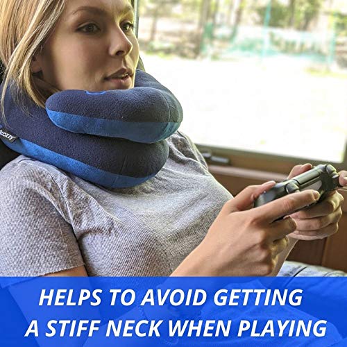 BCOZZY Chin Supporting Travel Pillow Unique Patented Design Offers 3 Ergonomic Ways to Support