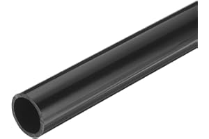 MECCANIXITY PVC Rigid Tube Round Pipe Hardware Tubing 21mm ID 25mm OD 350mm Black High Impact for Water Pipe,Crafts,Cable Sleeve