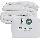 Lincove European Down Comforter King Size - Breathable, Ultra-Soft & Fluffy Comforter Filled with 100% Natural White Down, Luxury Hotel Collection All Season Duvet Insert with Corner Tabs