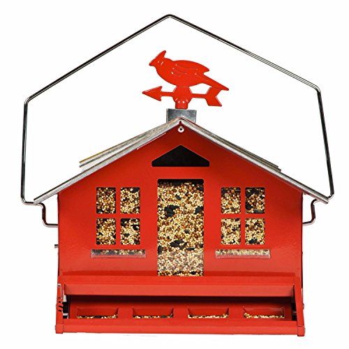 Perky-Pet Squirrel Be Gone II Country House Bird Feeder with Weathervane