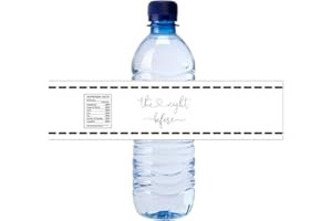Geloar The Night Before Rehearsal Dinner Water Bottle Labels, The Night Before Party Supplies Water Bottle Labels Stickers Wrappers Waterproof for Rehearsal Dinner Wedding Decorations (Black)