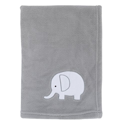 NoJo Elephant 8Piece Nursery Crib Bedding Set, Grey/White/Charcoal