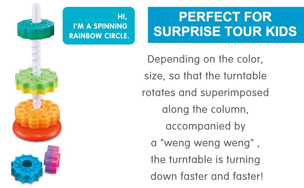 FineSource Super JoJo Stacking Rings Toy Plastic Rainbow Stacker