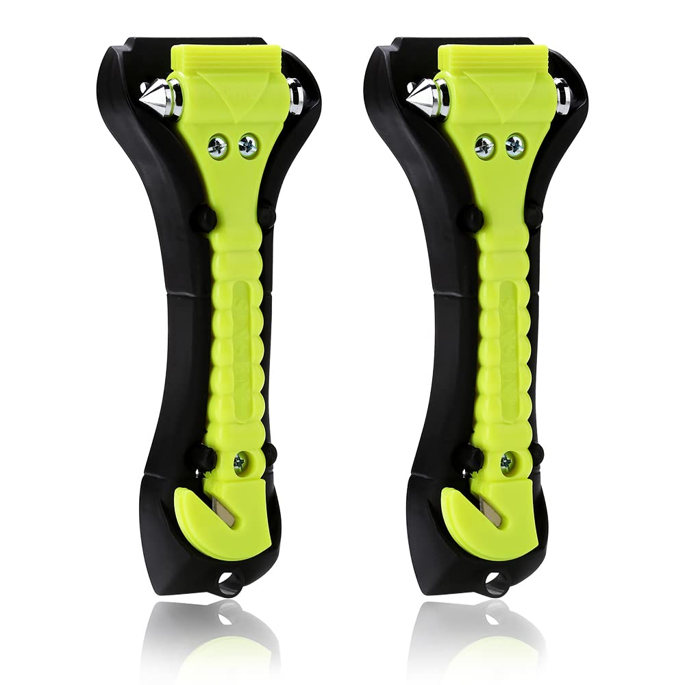 Photo 1 of ** only one**
SINSEN Car Safety Hammer, Window Glass Hammer Breaker and Seatbelt Cutter, Emergency Automotive Escape Tool, 2-in-1 for Family Rescue, Glow in Dark, Set of 2 (S-02)