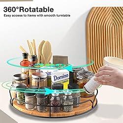 Lazy Susan Turntable Organizer with Anti-slip Mat