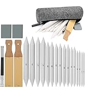 WQNNQW Papierwischer Set 9-teilig - Zeichenwerkzeug Für Künstler | Blending Stümpfe | Radiergummi Stift