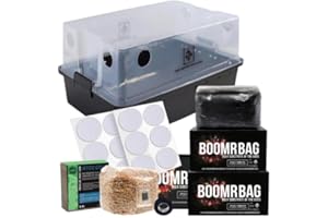 North Spore + Max Yield Bins 'Boomr Bag' Monotub Kit | Complete Dung-Loving Mushroom Grow Kit | Includes Monotub, Sterile Substrates, Coco Coir & Filters - Just Add Spores