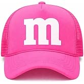 Veracco Halloween Costume Baseball Cap with Letter M Design Adjustable Snapback Hat Mesh Back Unisex Perfect for Men Wome