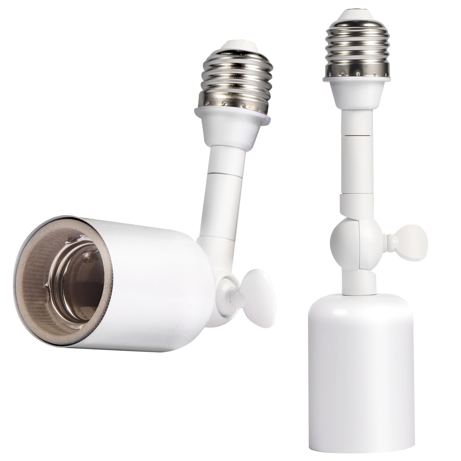 E26/E27 Ceramic Heat-Resistant Light Socket Extender Adapter with 4.5 ...