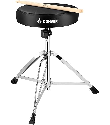EHWD Standard Drum Throne NE2 | Schlagzeughocker Mit Memory-Schaum | Höhenverstellbar 45,7–55,9 Cm