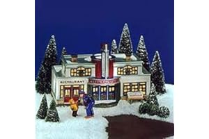 Department 56 Snow Village Reindeer Bus Depot