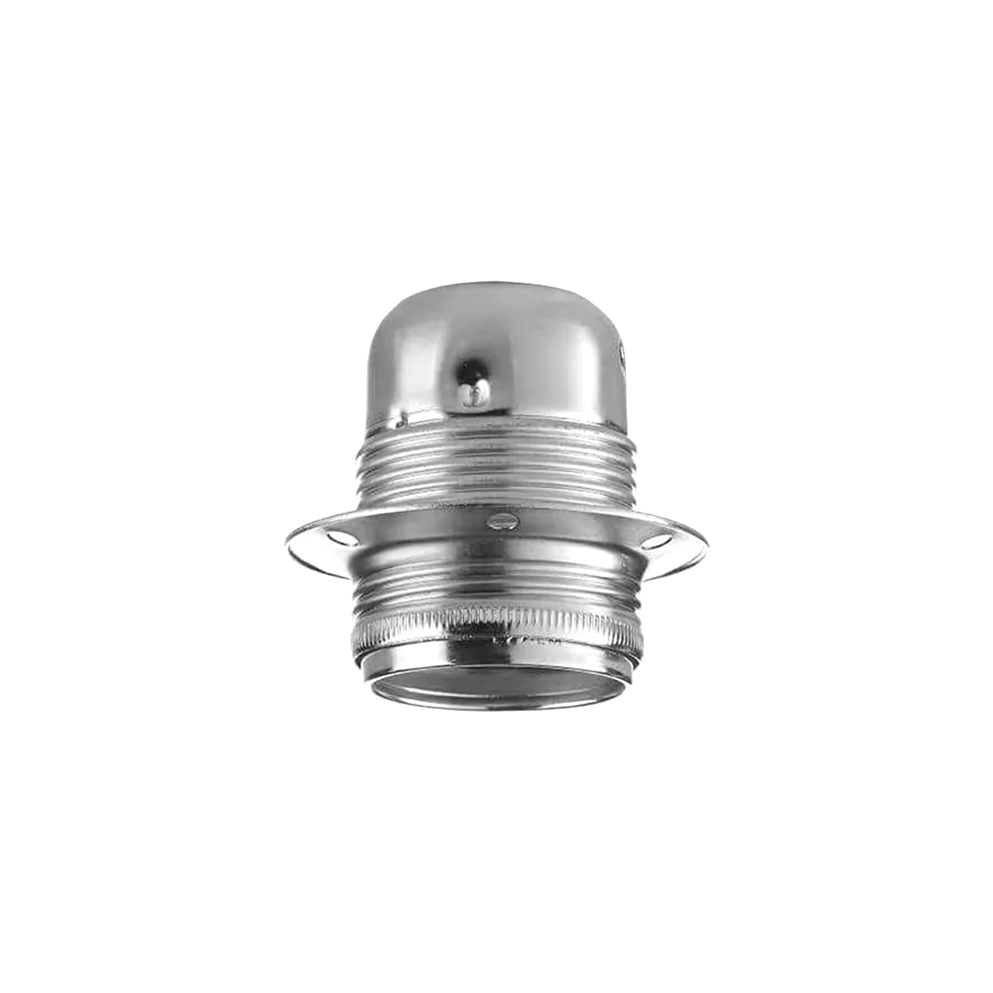 LEDSone Modern Vintage Industrial Solid ES E27 Lamp Holder LED Bulb Socket Adapter Pendant Fitting Screw Converter (Chromium)