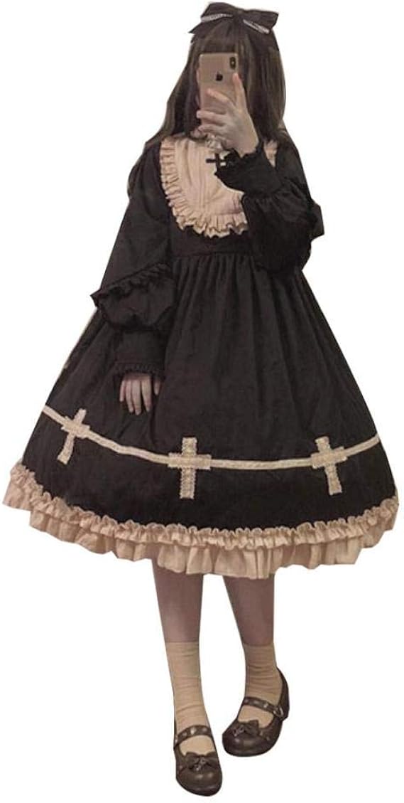 Amazon Co Jp Dreamys ワンピース ロリータ服 レディーズ コスプレ かわいい 森ガール ガーリー 姫袖 長袖 女装 服 ファッション小物