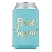 12pc Set Bride Squad & Bride Favor Drink Wedding Coozies for Bachelorette Party Bridal Showers & Weddings - 4mm Bottle Cooler Sleeves aka Can Coozie Full Set aka Beverage Insulators (12pc Set)