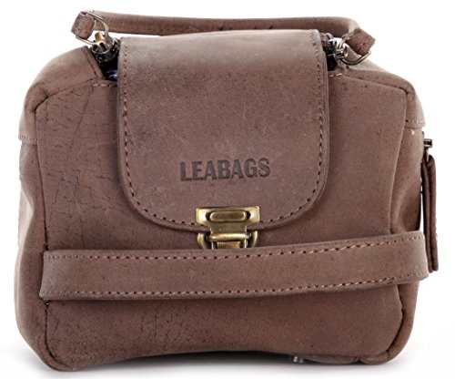 LEABAGS Palm Bay genuine buffalo leather toiletry bag in vintage style - Brown