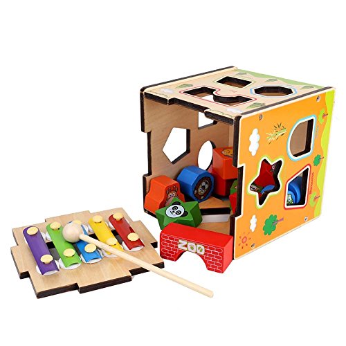 image for GEDIAO Wooden Learning Hammering & Pounding Toy with Silde Out Xylopho