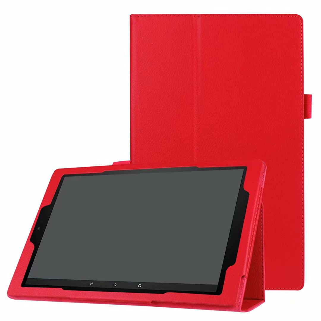 Photo 1 of SZLONKOU Tablet Cover for Amazon Kindle Fire HD 10 2015 2017 2019 Gen 5th 7th 9th SR87CV SL056ZE M2V3R5 10.1",Folio Stand Leather Case for Amazon Kindle Fire HD10 5th 7th 9th Generation (Red)