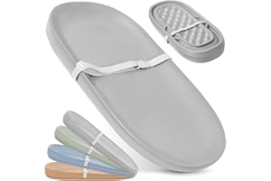 JOOL BABY PRODUCTS Waterproof Baby Changing Pad - Easy to Clean, Lightweight & Portable - Large Foam Cushion for Comfort - Jool Baby (Light Gray)