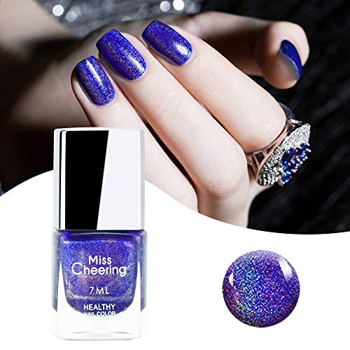 Ownest Holographic Nail Polish, Gorgeous Glossy Holographic Halo Glitter Polish Nail Art Nail Pigment Diamond Laser Nail Polish -LS04
