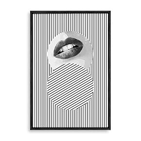 Framed Canvas Wall Art Modern Geometric Pattern Canvas Prints Home Artwork Decoration for Living Room,Bedroom - 16x24 inches