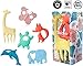 ChewBox Teething Toys 6 Pack- Animal Edition - Silicone Teethers for Babies Multi-Textured BPA Free, Freezer Safe to Soothe Babies Gums