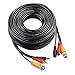 Masione black 100ft Feet AV Video Audio & Power BNC Cable for CCTV Video Security Surveillance Camera with 2 RCA Male to BNC Female Connectors 3JG