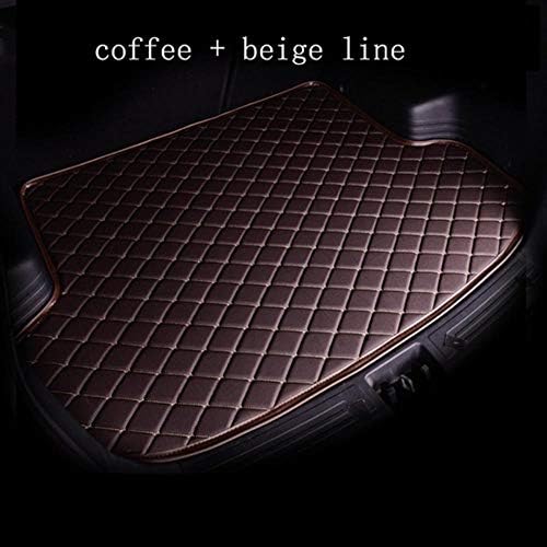 Suyanouz Custom Car Mat Trunk For Nissan All Models Qashqai X-Trail Tiida Primera Pathfinder Car Accessories Custom Cargo Liner,Coffee Beige Line